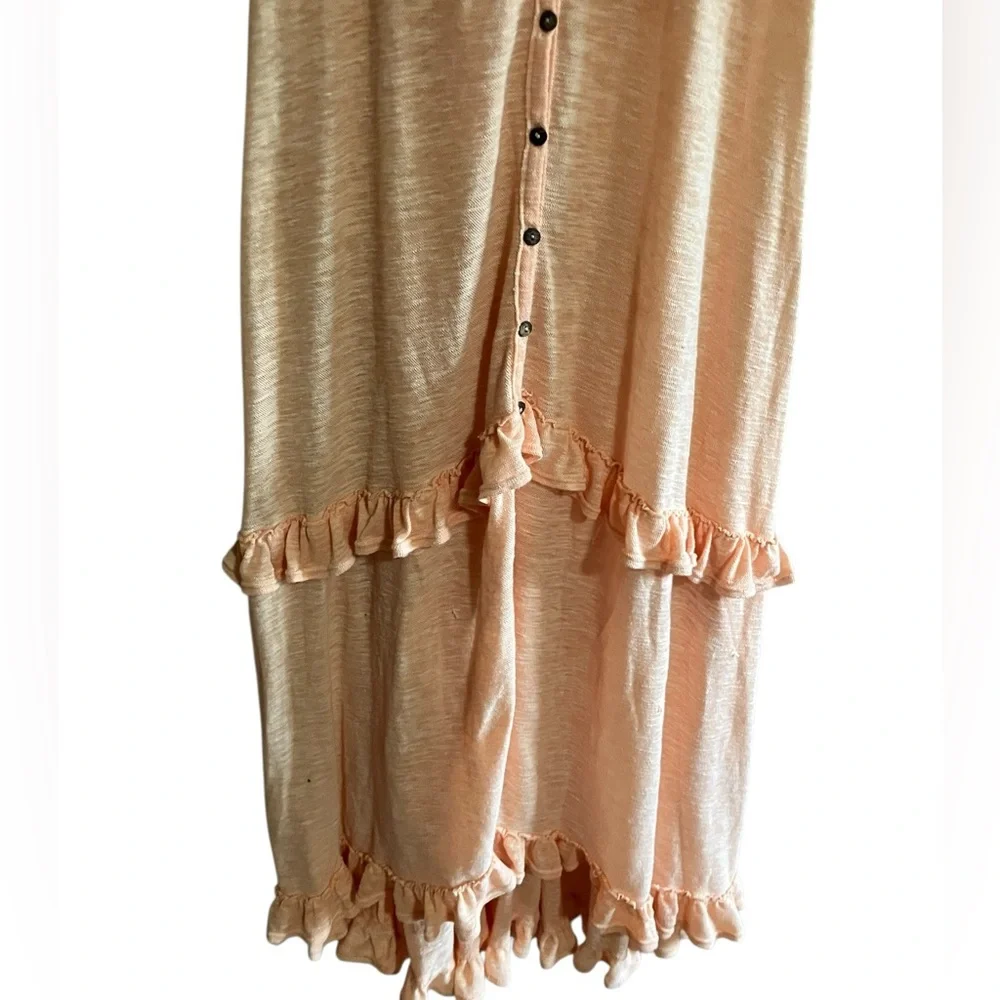 Free People FP Beach Women’s Amelia Maxi Gauzy Ruffle Romantic Flowey Dress‎ M - Picture 8 of 11